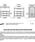 Diagram depicting installation instructions for Real Deal Heavy Duty Tubular Steel Window Security Bars with mounting details.