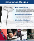Beefy Heavy Duty Ice Fishing Shelter Tie Down Kit 24260 installation details with ice anchors and strap tighteners for QuickFish/Clam tents