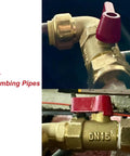 Premium Brass Water Heater Replacement Fitting Half Inch Bsp Direct Swap Thread Built Tough For No Sweat Install And Knockout Durability On Every Home Hot Water Setup, showing detailed plumbing valve and fittings.