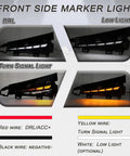 Toyota Tacoma 2024 2025 2026 LED Front Wheel Arches Side Marker Lights With Sequential Turn Signals display