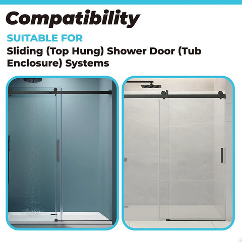 Clear Acrylic Sliding Shower Door Bottom Guide with Screw for Sliding Shower Doors Three Eighths Inch Channels Plastic Guide