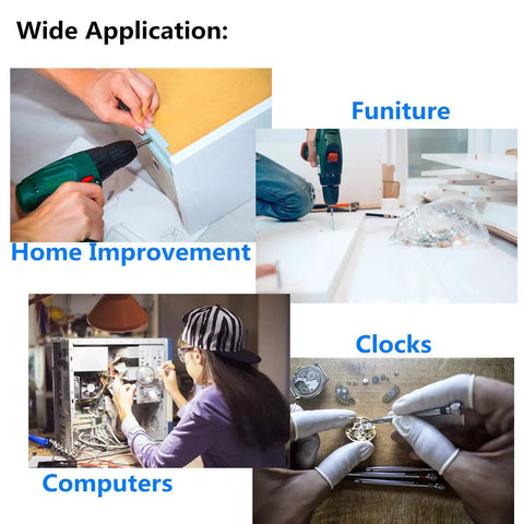 Wide application of 1100Pcs Laptop And Notebook Screws Kit With 24 Types Round Pan Head Tapping Screws in clocks, computers, home improvement, and furniture