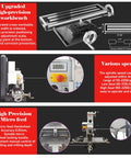 Tough As Nails 1300W Brushless Benchtop Milling Machine With R8 Spindle 1.1 Inch Drill Capacity Variable Speed with upgraded high-precision workbench.