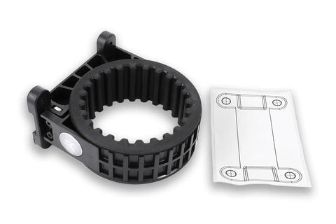 D5 Pump Mount For 60mm D5 Pumps 5.25 Inch Desktop And Server PC Water Cooling Rig With Soft Rubber Shock Absorber next to sticker