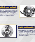 Front Wheel Bearing And Hub Assembly For Chevy Tahoe Suburban Silverado 2014-2019, GMC Yukon 1500, Cadillac Escalade, 6 Lug, ABS