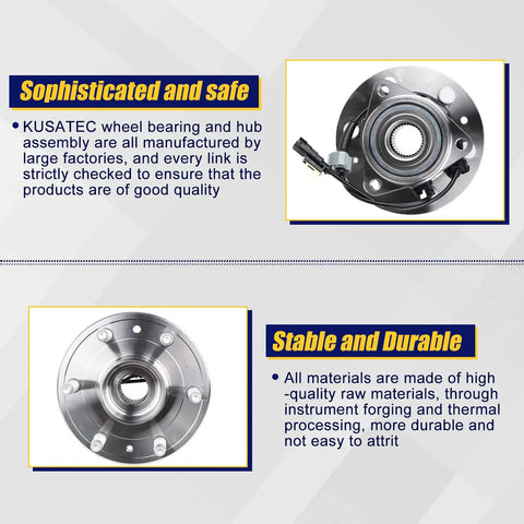 Front Wheel Bearing And Hub Assembly For Chevy Tahoe Suburban Silverado 2014-2019, GMC Yukon 1500, Cadillac Escalade, 6 Lug, ABS