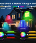 Linkable LED Light Bar Outdoor Color Changing 40 Inch RGBCW Wall Washer Light 180W With Bluetooth App on house facade