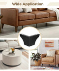 Beefy Heavy Duty Metal Furniture Legs Set 4 Pack In Matte Black, Screws Included For Quick Install shown with various furniture.