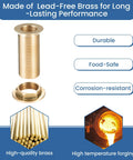 Heavy Duty Brass Drip Tray Drain Assembly With Self Draining Kit And Half Inch Outlet, lead-free brass construction, durable and food-safe.
