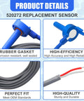Product details for Two Pack 10K Ohm Pool Temperature Sensor Thermistor Replacement with features and cable close-up