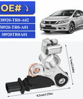 Top Shelf Battery Current Sensor And Battery Voltage Temperature Sensor OE 38920 TR0 A02 close-up view, silver metal, direct bolt-on replacement.