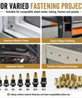 Rivet Nut Mandrel Head Set For Carbon Steel Tool Kit M3 To M12 With Threaded Inserts Pro Grade Heavy Duty Heads For Quick Installations And Precise Repairs For Professional Auto And Industrial Projects, M3-M12 heads