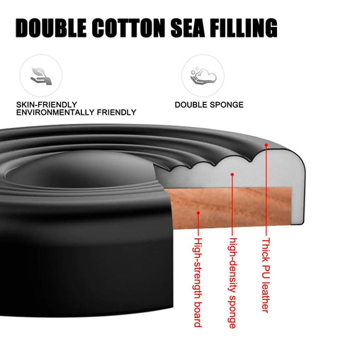 Cross-section view of Round Office Stool Chair with 360 Degree Swivel and Pneumatic Height Adjustment showing cushioning layers.