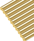 One Eighth Inch Brass Rods Pack, 12 Inch Long, 10 Pieces For Knife Making, Handles, Pins, Stock, Scale, Dowel And Rivets, Pro Grade