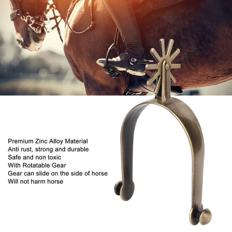 Dope Roller Ball Spurs For Cowboy Boots Two Pack Men And Women Rust Resistant Zinc Alloy Horse Spurs with Turnable Gear