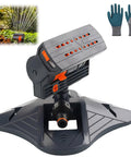 Upgraded 16 Nozzle Oscillating Sprinkler With Dual Zone Water Timer For Garden 360 Degree Auto Rocking Sprinkler System Mist Turbine