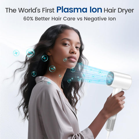 High Speed Hair Dryer With 150000 RPM Motor And 1400W Power For 1 To 5 Minute Fast Dry 3 Heat And Cool Settings With LED Ultra Quiet At 49 DB
