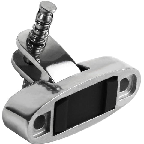 Beefy 316 Stainless Steel Bimini Top Swivel Deck Hinge With Removable Pin For 180 Degree Adjustable Side Mount Quick Release Hardware Screws For Boats Laorde, showing front view.