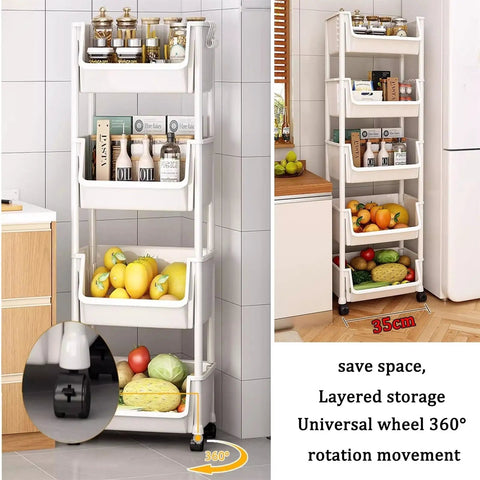 Rolling Storage Cart With Sweet Smooth Rollers And Three Layer Utility Shelf Rack For Cluttered Closets And Take It Anyway You Want And Mobile Organizer For Bathroom Kitchen Bedroom Laundry