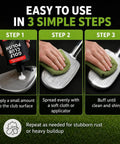 Three In One Golf Club Polish And Cleaner For Irons Wedges And Putters Keep Your Clubs Looking Fresh Restore Shine Clean Grooves Remove Rust Scuffs Stains And Oxidation On Stainless Steel Aluminum And Zinc 6.76 Fl Oz, step-by-step use