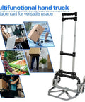 Stair Climbing Hand Truck With Aluminum Foldable Frame, 330 Lbs Ground Capacity And 155 Lbs On Steps, 11 Inch Base Plate