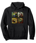 Mens And Womens Dope Tuk Tuk Rickshaw Graphic Pullover Hoodie featuring vibrant tuk tuk designs on black fabric.