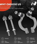 Front Inner And Outer Tie Rod End Kit For Jaguar XF XFR XFR S XK XKR XKR S Replacement Steering Linkage To Tighten Loose Steering And Improve Handling Performance, 4 silver metal rods