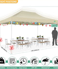 10 By 15 Heavy Duty Pop Up Canopy With Four Sidewalls And Mosquito Netting Easy Up Screen Tent for outdoor events