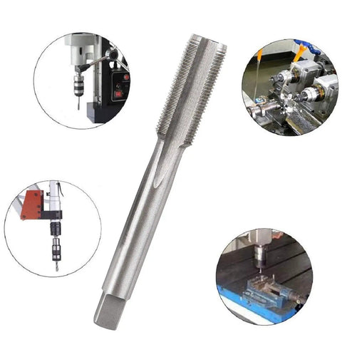 M12 X 1.25mm HSS Tap And Die Set For Metric Threads Right Hand Tap And Round Die Pro Grade High Speed Steel Silver Tone
