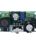 No Fuss Adjustable Dc Dc Power Supply Module Featuring Wide 5V To 48V Input Range And Smooth Step Down Output Up To 33V At 3 Amps with heat sink for DIY projects.