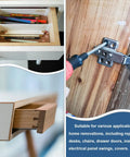Using 120Pc Cabinet Screw Kit With M4 Pan Washer Head Phillips Machine Screws on a wood drawer and cabinet door hinge