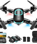 Beginner Friendly 1080P Foldable Drone With Light, Stable Altitude Hold, and accessories including remote and storage case.