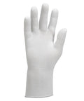 Pro Grade Inspection Gloves For Precision Work Ambidextrous White Nylon Knit Seamless Gloves Size Large 9.0 Not Made With Silicone