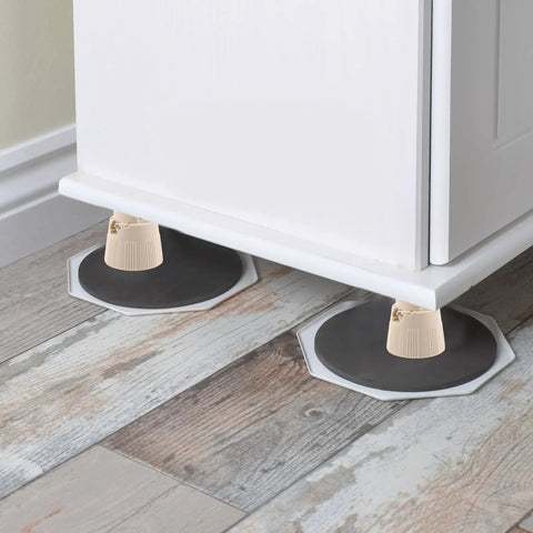 Two Pack Adjustable Furniture Legs For Beds And Sofas With Tool Free Install Non Slip Plastic Feet Sleek Modern Look