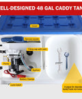 No Brainer 12 Volt Diesel Fluid Transfer Pump Kit Pairing 48 Gallon Portable Caddy Tank with pump and accessories.