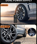 Cordless Tire Inflator Portable Air Compressor With Autostop 150 PSI 12V DC Car Tire Pump inflating car tire
