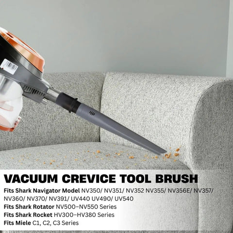 Crevice Tool Attachment With Adapter Kit For Narrow Gaps And Tight Corners Compatible With Vacuum Models NV350 NV360 NV500 on couch