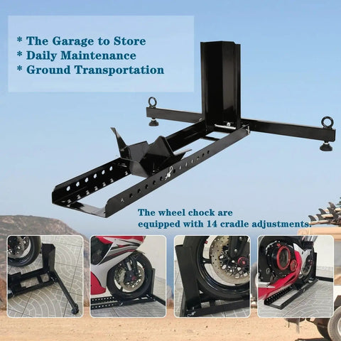 Beefy 1800 Lbs Heavy Duty Motorcycle Wheel Chock Stand Upright Fits 15 To 22 Inch Wheels 3 To 5 Inch Tire Width Adjustable