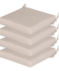 Cozy Outdoor Chair Cushions Set Of 4 20 By 20 Inches Square Seat Pads With Ties And YKK Zippers 30D High Density Foam Water Resistant