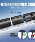 4 Pack Office Chair Cylinder Clamp Replacement No Tools Needed Quick Fix For Sinking Chairs Up To 5 Inches Fits 28mm Piston