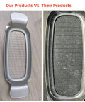 Heavy Duty Real Deal Butter And Cheese Slicer With Precision Stainless Steel Wires ergonomic grip comparison image showing clean vs worn slicer.