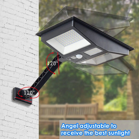 2 Pack Solar Flood Lights With Remote Outdoor Motion Sensor 138 LEDs Bright Illumination Wide Coverage 4 Lighting Modes