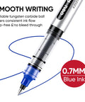 Rollerball Pens 0.7 Mm Blue Ink 25 Pack, detailed view showing smooth writing and tungsten carbide tip