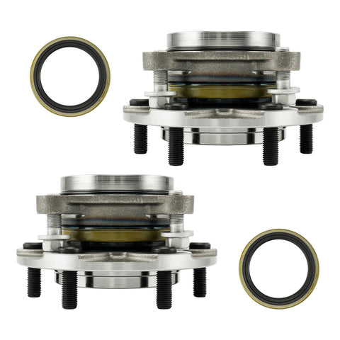 Front Wheel Bearing And Hub Assembly Pair For Toyota Tacoma 2005 Through 2021 4WD And 2003 Through 2021 4Runner Plus 2010 Through 2021 GX460 2007 Through 2014 FJ Cruiser 2003 Through 2009 GX470 Built To Fit 515201 Wheel Bearing And Hub