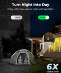 Outdoor Security Camera With Solar Panel No Hub Needed 2K Resolution Battery Powered Wireless Color Night Vision With Spotlight