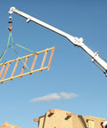 Crane using 60mm Yellow Round Sling Endless Lifting Strap, Heavy Duty 6 Foot Rigging Sling for construction hoisting