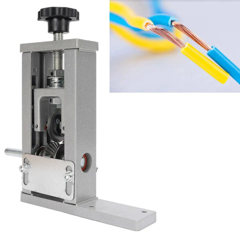 Heavy Duty Manual Wire Stripping Machine Drill Powered Crank Tool 1 To 25mm Gauge with precision cutting and metal construction.