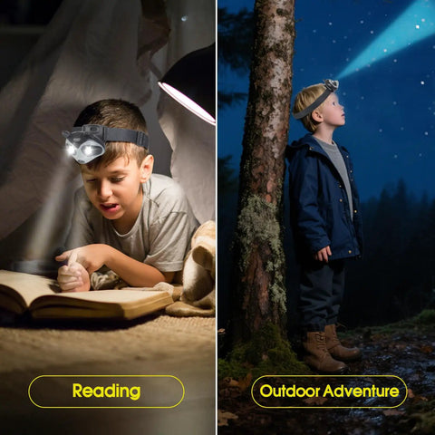 Kids Lantern And Headlamp Set 2 In 1 Rechargeable 360 Degree LED Tent Night Light For Toddlers Cute Raccoon Camping Gear