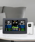 Hassle Free Wireless Remote Sensor Delivers Dead On Indoor Outdoor Temperature And Humidity Readings For Your Weather Station on table.
