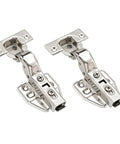 2 Pack Detachable Stainless Steel Full Overlay Cabinet Hinges With Hydraulic Soft Close Damper, Concealed Kitchen Hinges